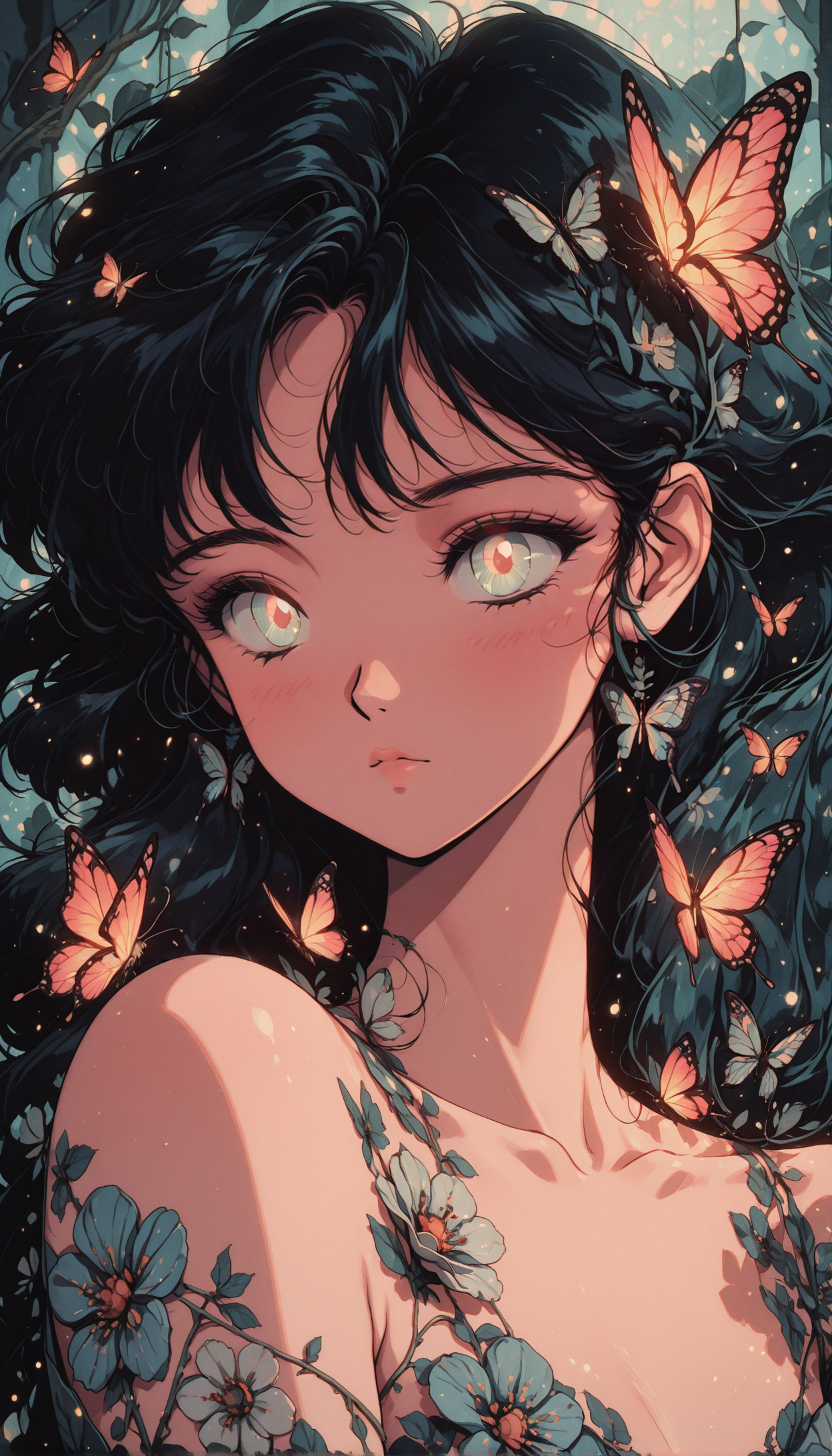 00072-143685849-1girl, close-up, delicate butterfly wings, glowing eyes, intricate floral patterns, butterflies in flight, ethereal lighting mas.png